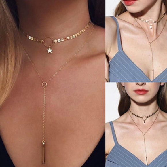 ❌SOLD❌❗️⚡️Final Sale ✨Star choker Necklace - Picture 2 of 4